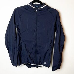 SZ XS Tory Sport Blue Nylon Zip Up Jacket